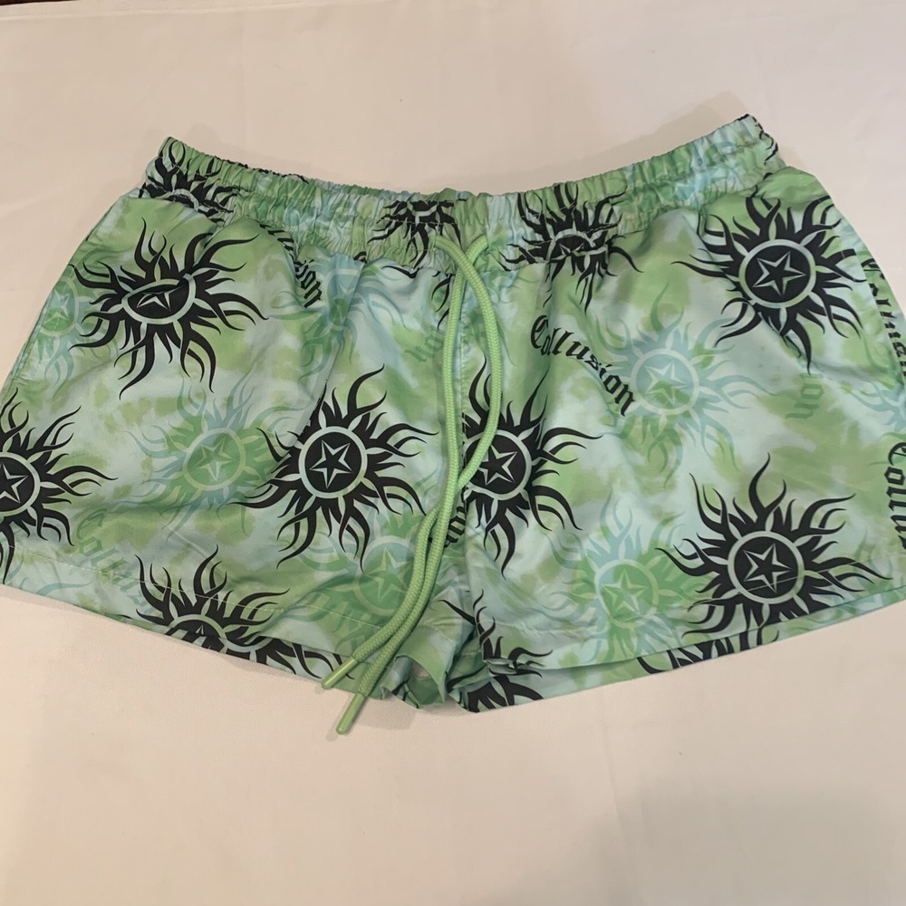 Men's Collusion Swim Trunks‎ Logo Sun Green Large